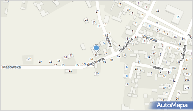 Bobrowniki, Masowska, 9c, mapa Bobrowniki