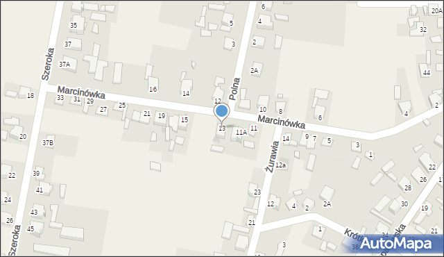 Bodzechów, Marcinówka, 13, mapa Bodzechów