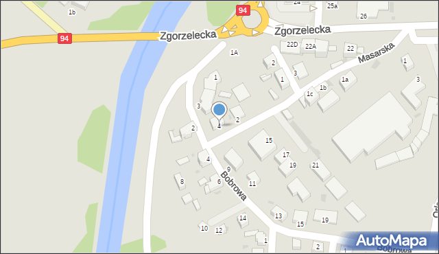 Bolesławiec, Masarska, 4, mapa Bolesławca