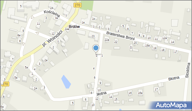 Brdów, Markowskiego Józefa, ks., 2, mapa Brdów