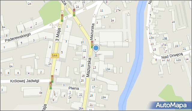 Brodnica, Mazurska, 11, mapa Brodnica