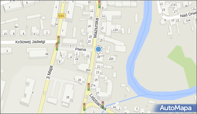 Brodnica, Mazurska, 19, mapa Brodnica