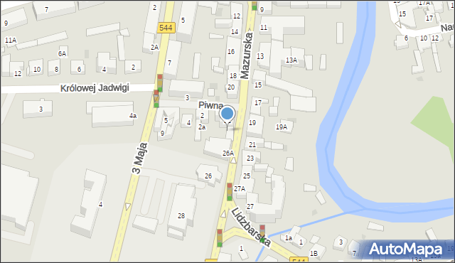 Brodnica, Mazurska, 24, mapa Brodnica