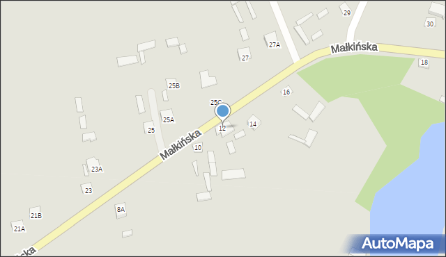 Brok, Małkińska, 12, mapa Brok