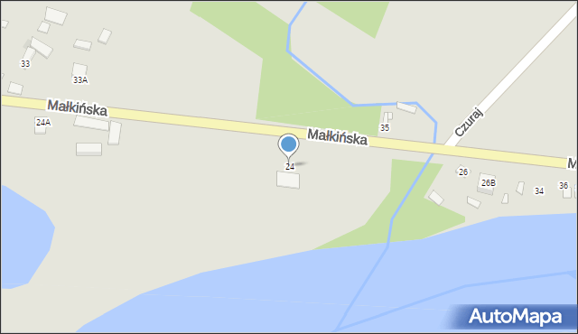 Brok, Małkińska, 24, mapa Brok