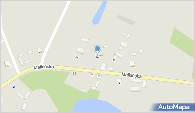 Brok, Małkińska, 31A, mapa Brok