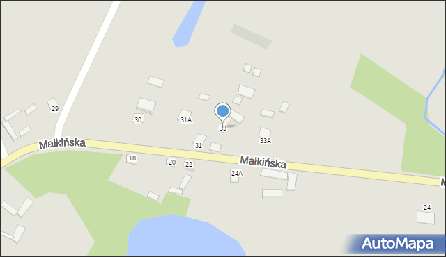 Brok, Małkińska, 33, mapa Brok