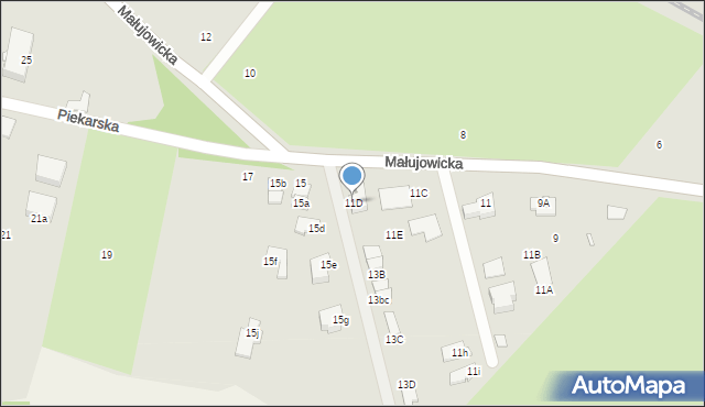 Brzeg, Małujowicka, 11D, mapa Brzeg