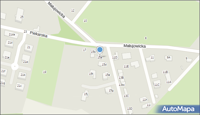 Brzeg, Małujowicka, 15a, mapa Brzeg