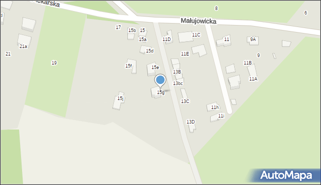 Brzeg, Małujowicka, 15g, mapa Brzeg