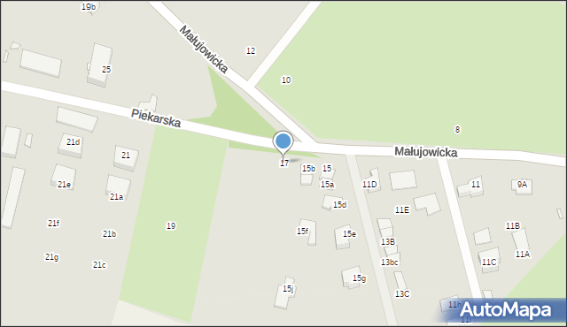 Brzeg, Małujowicka, 17, mapa Brzeg