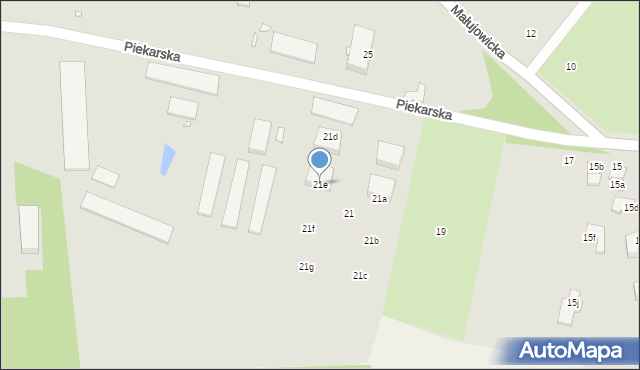 Brzeg, Małujowicka, 21e, mapa Brzeg