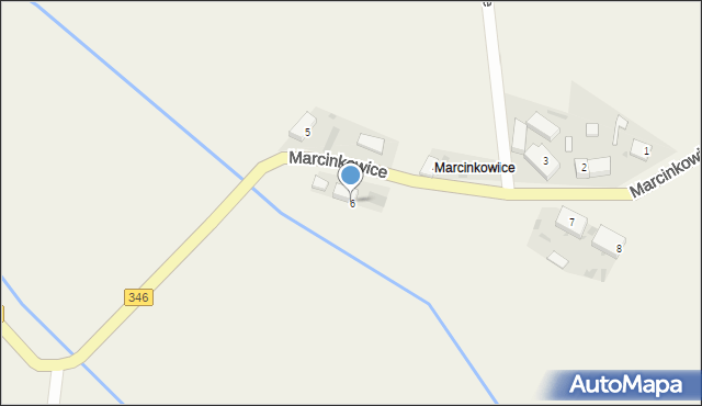 Brzeście, Marcinkowice, 6, mapa Brzeście
