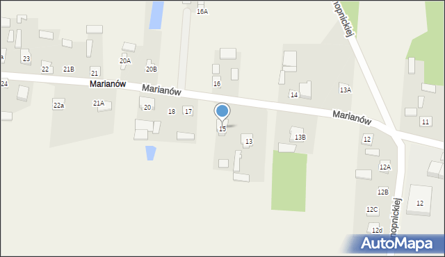 Brzezinów, Marianów, 15, mapa Brzezinów