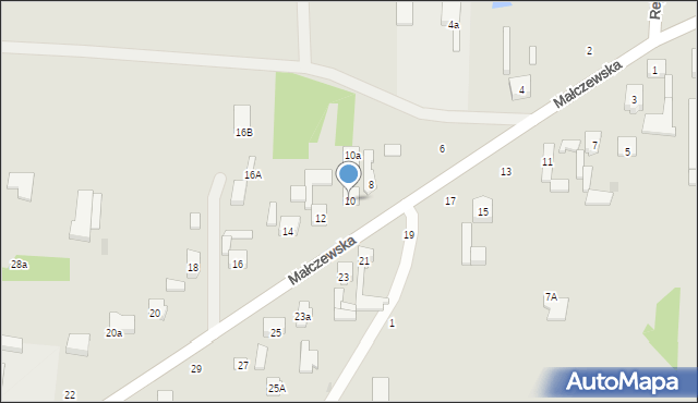 Brzeziny, Małczewska, 10, mapa Brzeziny