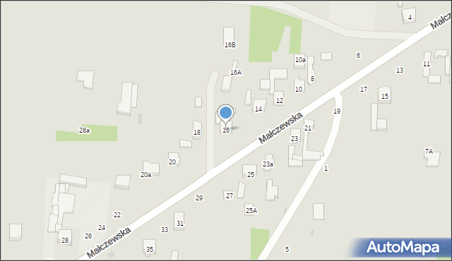 Brzeziny, Małczewska, 16, mapa Brzeziny