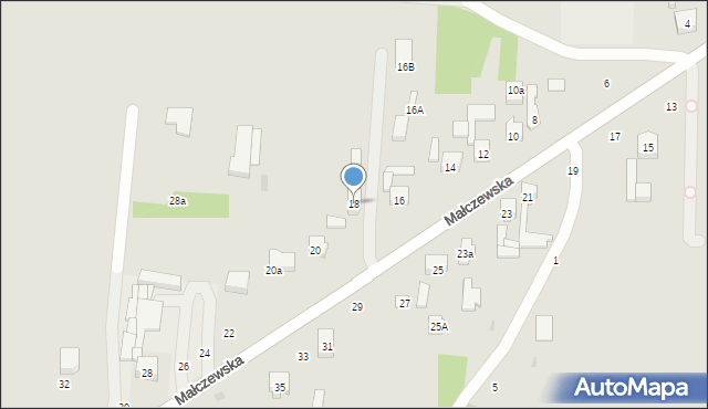 Brzeziny, Małczewska, 18, mapa Brzeziny