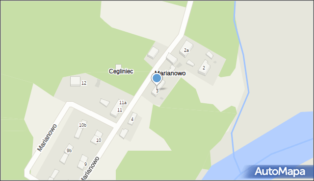 Bucharzewo, Marianowo, 3, mapa Bucharzewo