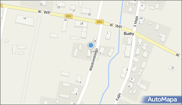 Budry, Masłowskiego Nikodema, ks., 2, mapa Budry