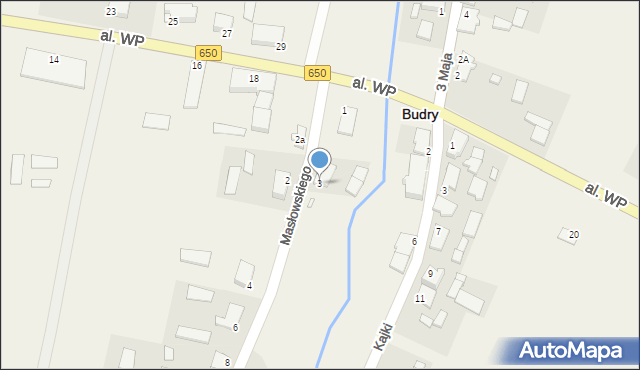 Budry, Masłowskiego Nikodema, ks., 3, mapa Budry