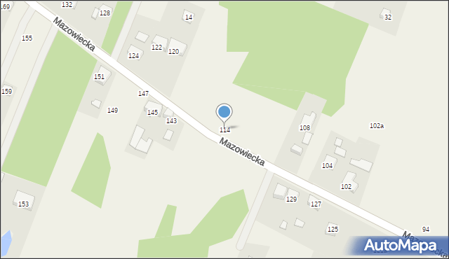 Budy Zaklasztorne, Mazowiecka, 114, mapa Budy Zaklasztorne