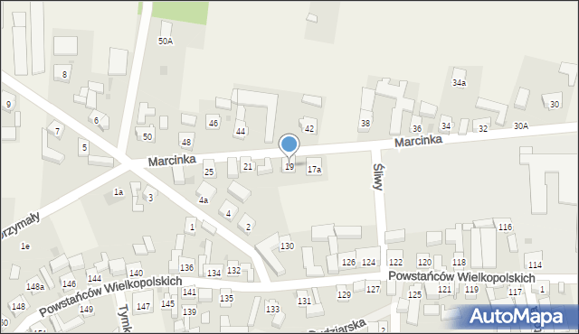 Bukówiec Górny, Marcinka Ludwika, 19, mapa Bukówiec Górny
