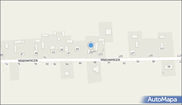 Bukowno, Malownicza, 101, mapa Bukowno