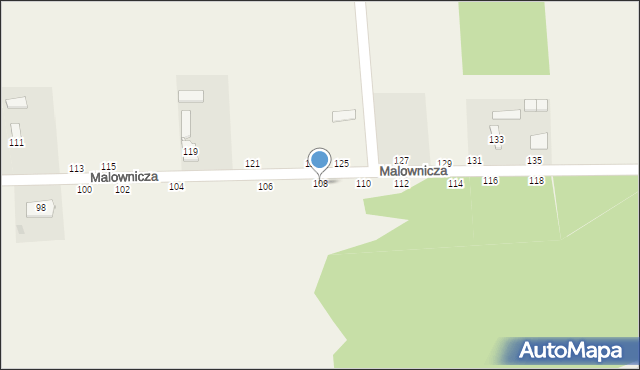 Bukowno, Malownicza, 108, mapa Bukowno