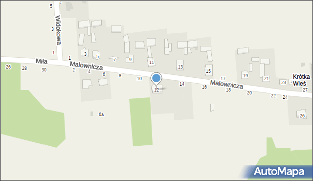 Bukowno, Malownicza, 12, mapa Bukowno