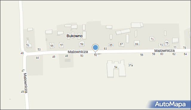 Bukowno, Malownicza, 52, mapa Bukowno