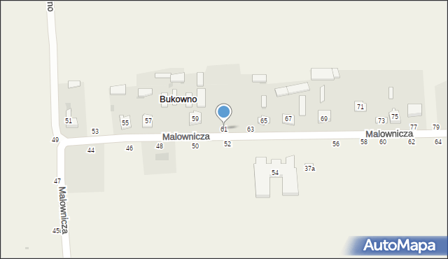 Bukowno, Malownicza, 61, mapa Bukowno