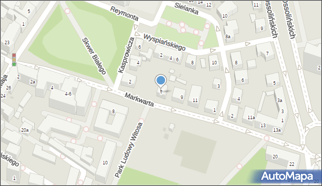 Bydgoszcz, Markwarta Ryszarda, ks., 7, mapa Bydgoszczy