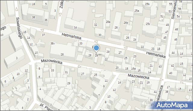 Bydgoszcz, Mazowiecka, 24, mapa Bydgoszczy