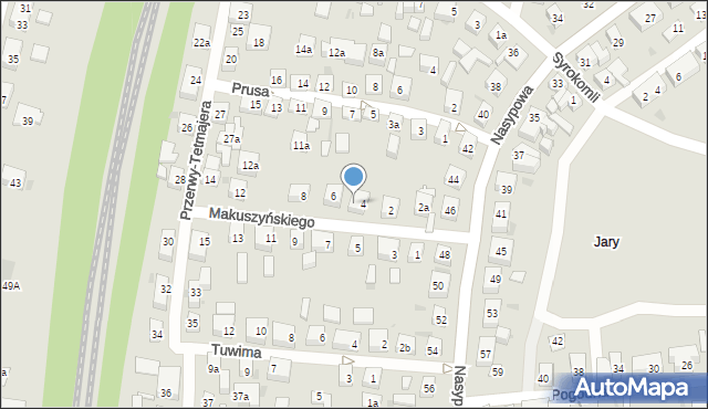 Bydgoszcz, Makuszyńskiego Kornela, 4a, mapa Bydgoszczy