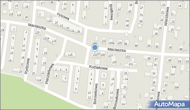 Bydgoszcz, Maciaszka Jana, 111, mapa Bydgoszczy