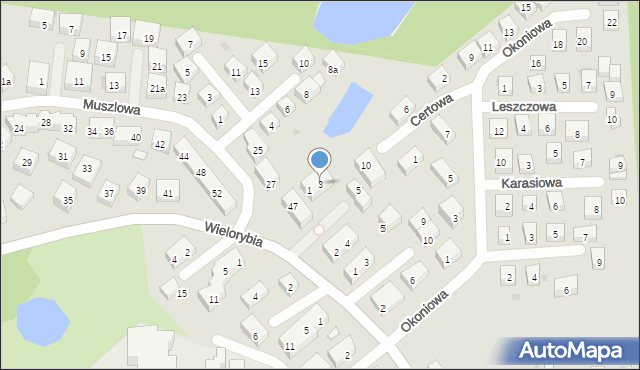 Bydgoszcz, Małżowa, 3, mapa Bydgoszczy