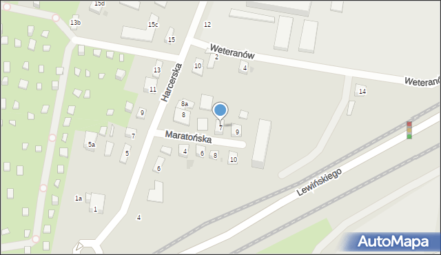 Bydgoszcz, Maratońska, 7, mapa Bydgoszczy