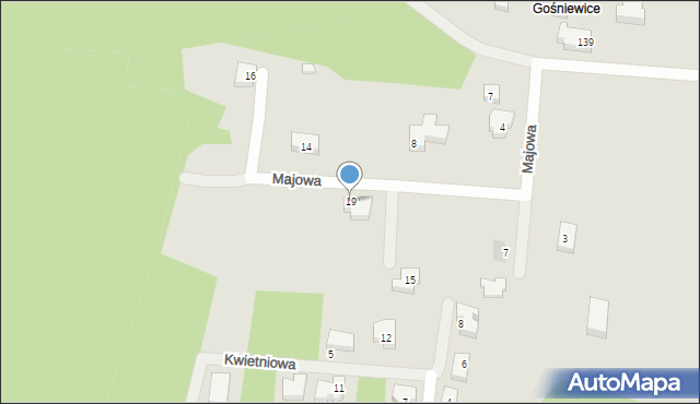 Bydgoszcz, Majowa, 19, mapa Bydgoszczy