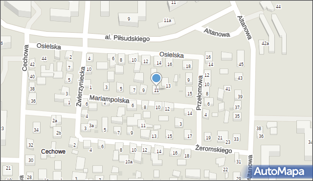 Bydgoszcz, Mariampolska, 11, mapa Bydgoszczy