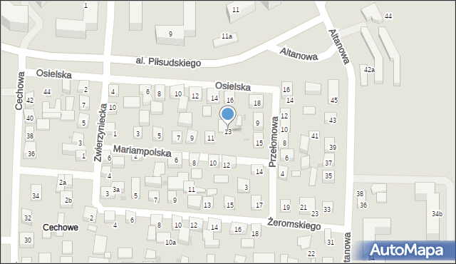 Bydgoszcz, Mariampolska, 13, mapa Bydgoszczy