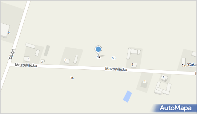 Cekanowo, Mazowiecka, 5A, mapa Cekanowo