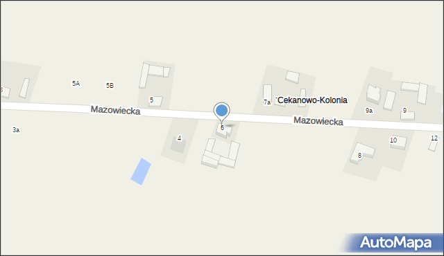 Cekanowo, Mazowiecka, 6, mapa Cekanowo