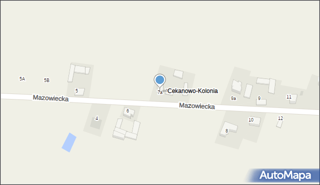 Cekanowo, Mazowiecka, 7a, mapa Cekanowo