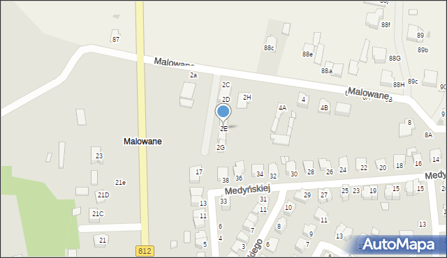 Chełm, Malowane, 2E, mapa Chełma