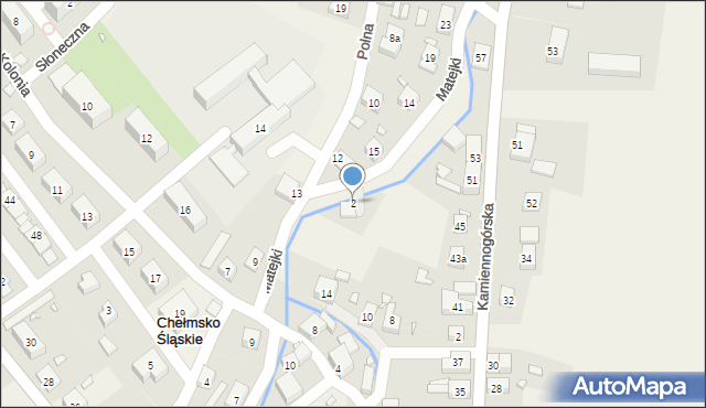 Chełmsko Śląskie, Matejki Jana, 2, mapa Chełmsko Śląskie