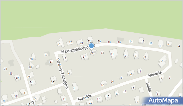 Chodzież, Makuszyńskiego Kornela, 15, mapa Chodzież