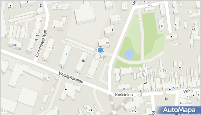 Chodzież, Malepszego Tomasza, ks. dr., 12, mapa Chodzież