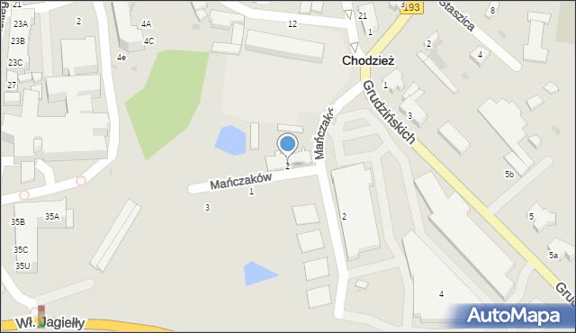 Chodzież, Mańczaków, 2, mapa Chodzież