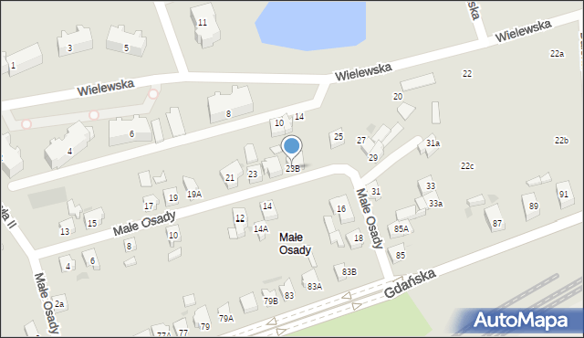 Chojnice, Małe Osady, 23B, mapa Chojnic