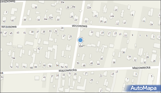 Chrośla, Mazowiecka, 50A, mapa Chrośla